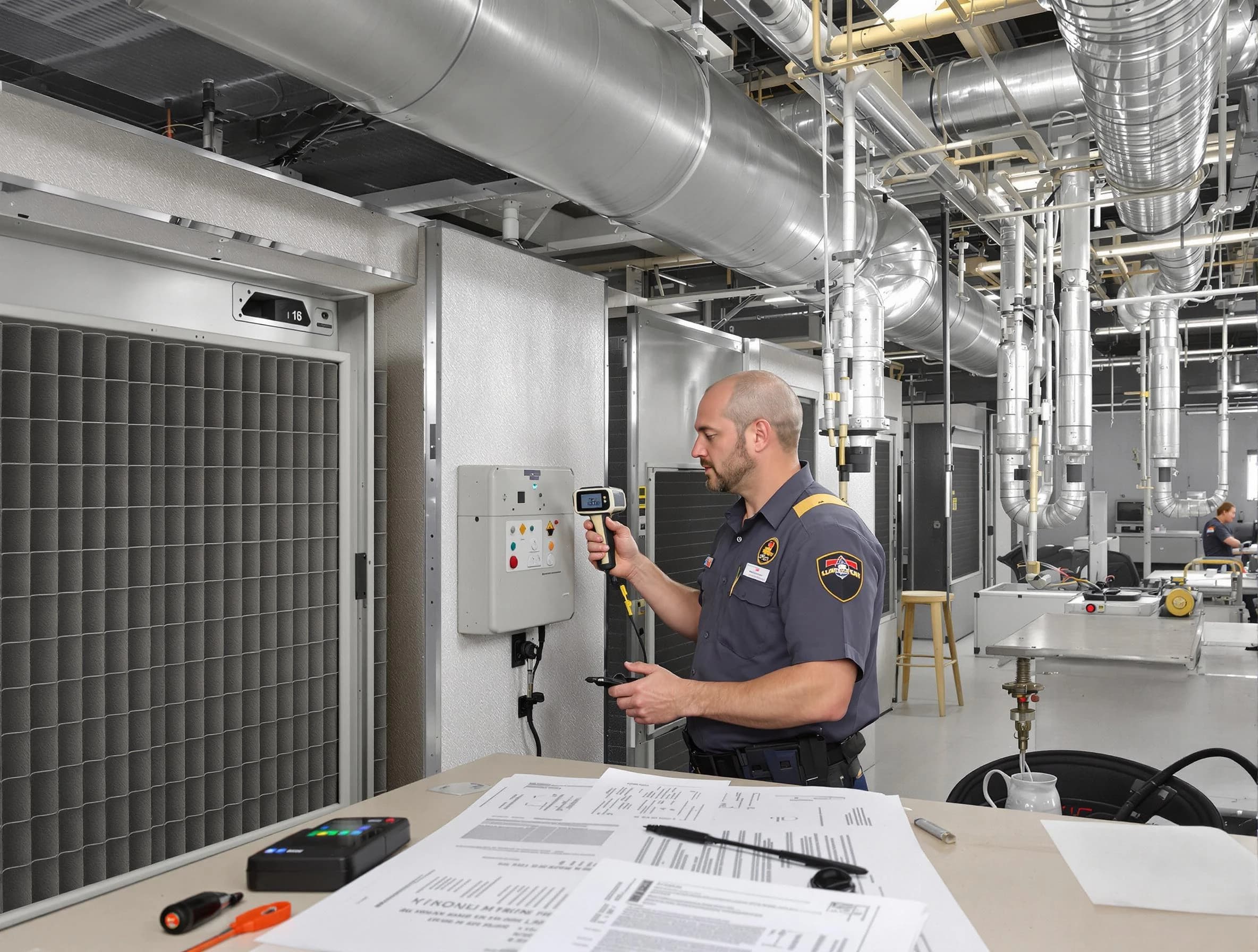 Professional filter system inspection by Lovejoy Air Duct Cleaning in Lovejoy