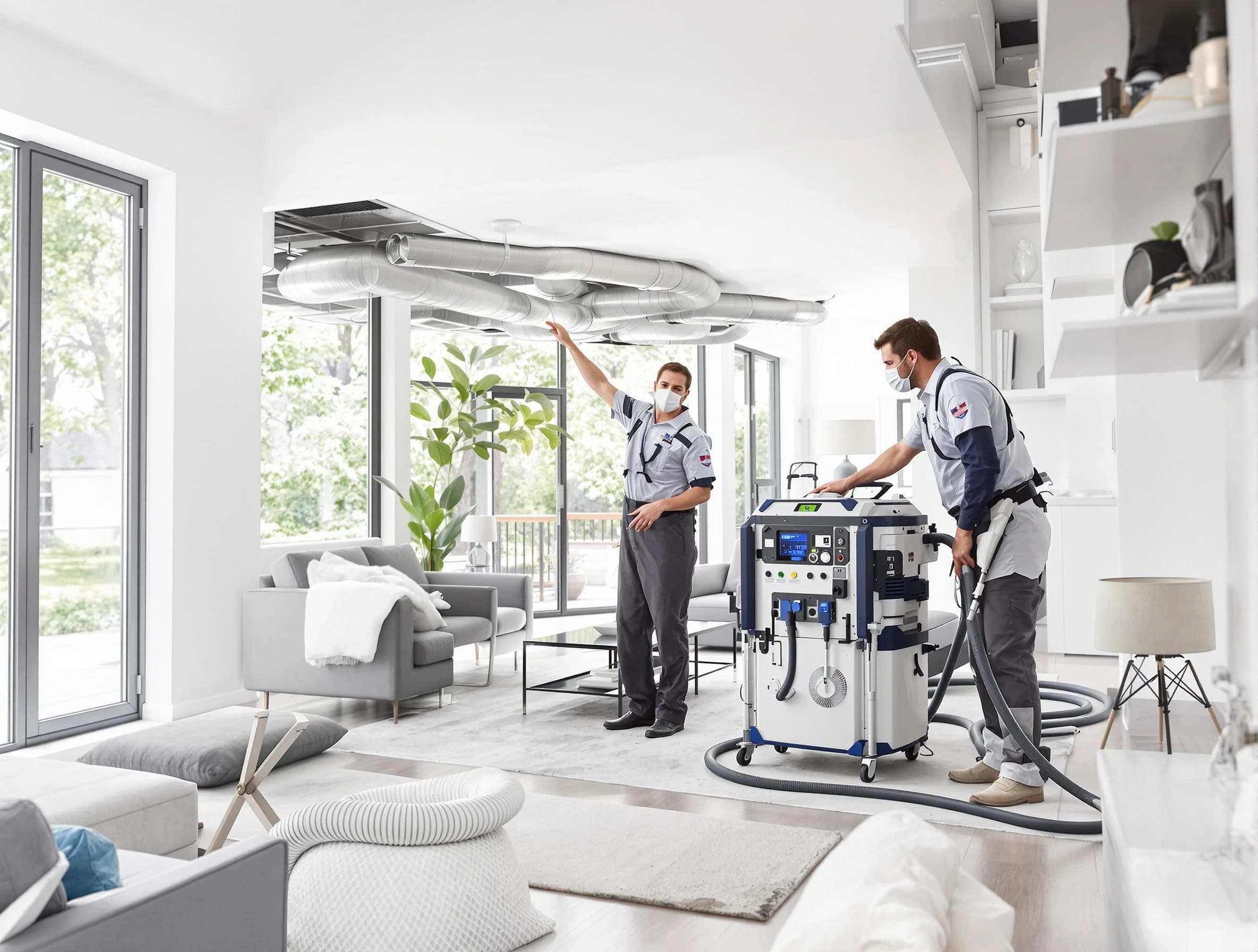 Lovejoy Air Duct Cleaning professional conducting pure air duct cleaning with state-of-the-art equipment in Lovejoy