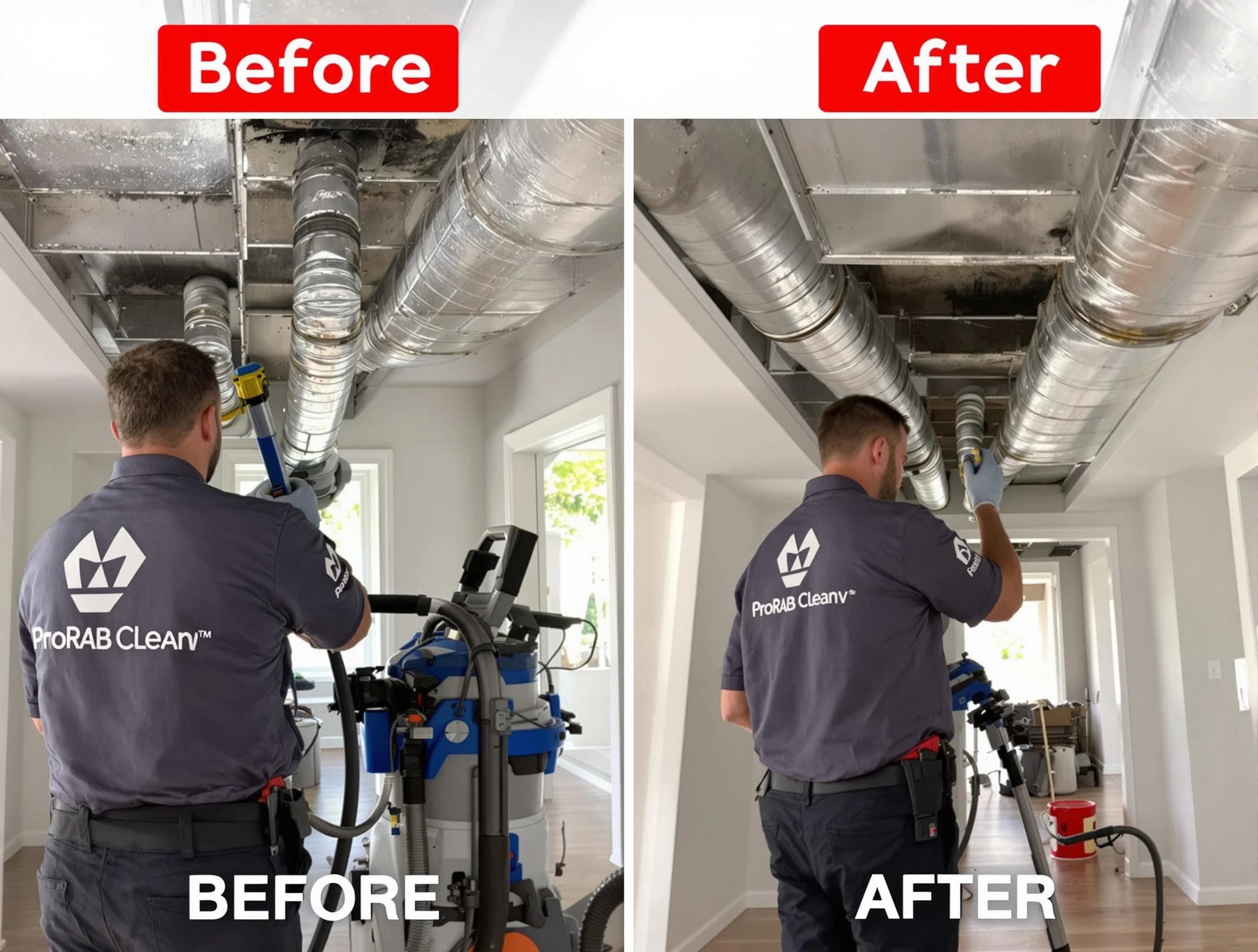 Lovejoy Air Duct Cleaning expert performing thorough residential duct cleaning in a Lovejoy home
