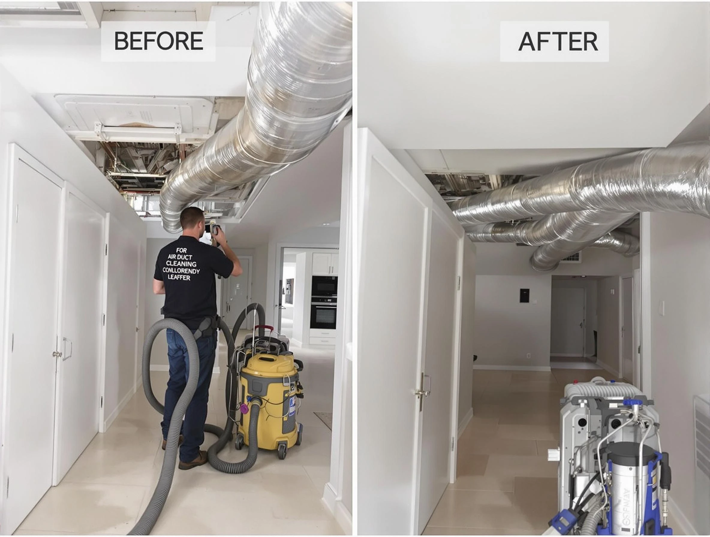 Lovejoy Air Duct Cleaning professional performing thorough air duct cleaning in Lovejoy