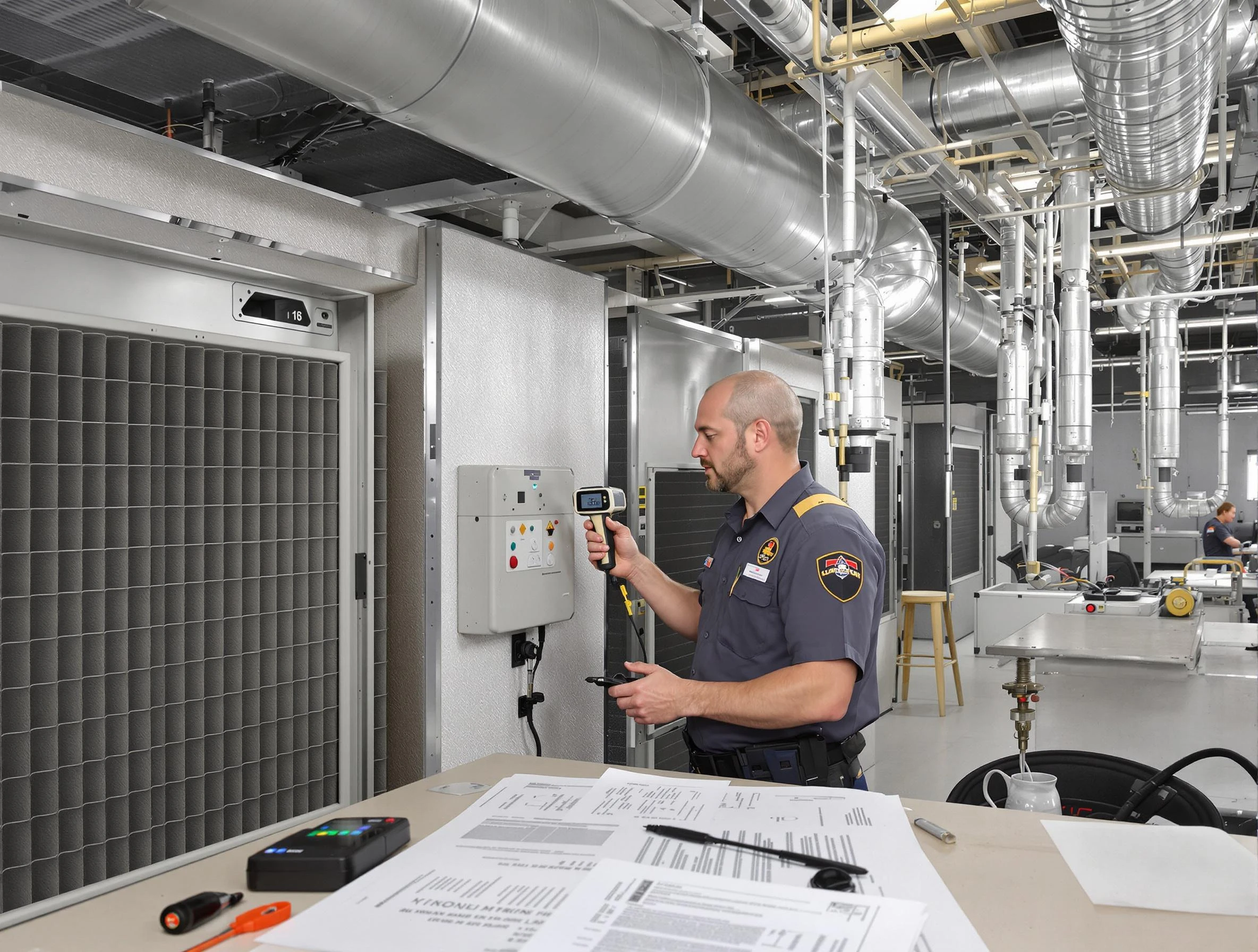 Professional filter system inspection by Lovejoy Air Duct Cleaning in Lovejoy