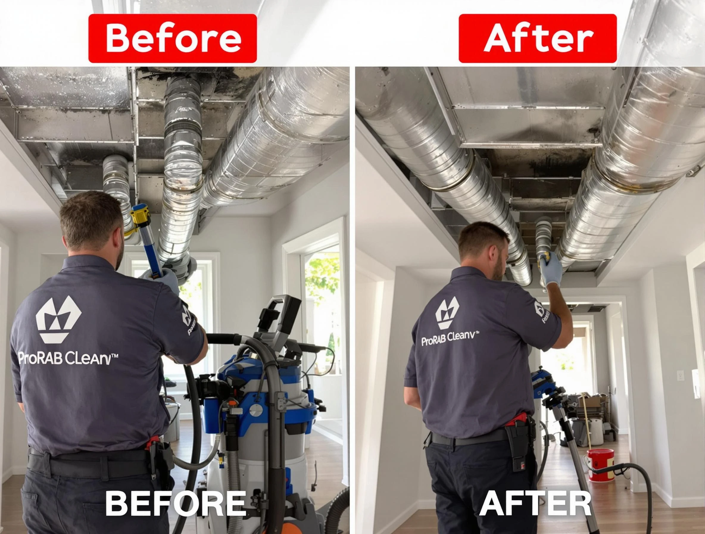Lovejoy Air Duct Cleaning expert performing thorough residential duct cleaning in a Lovejoy home